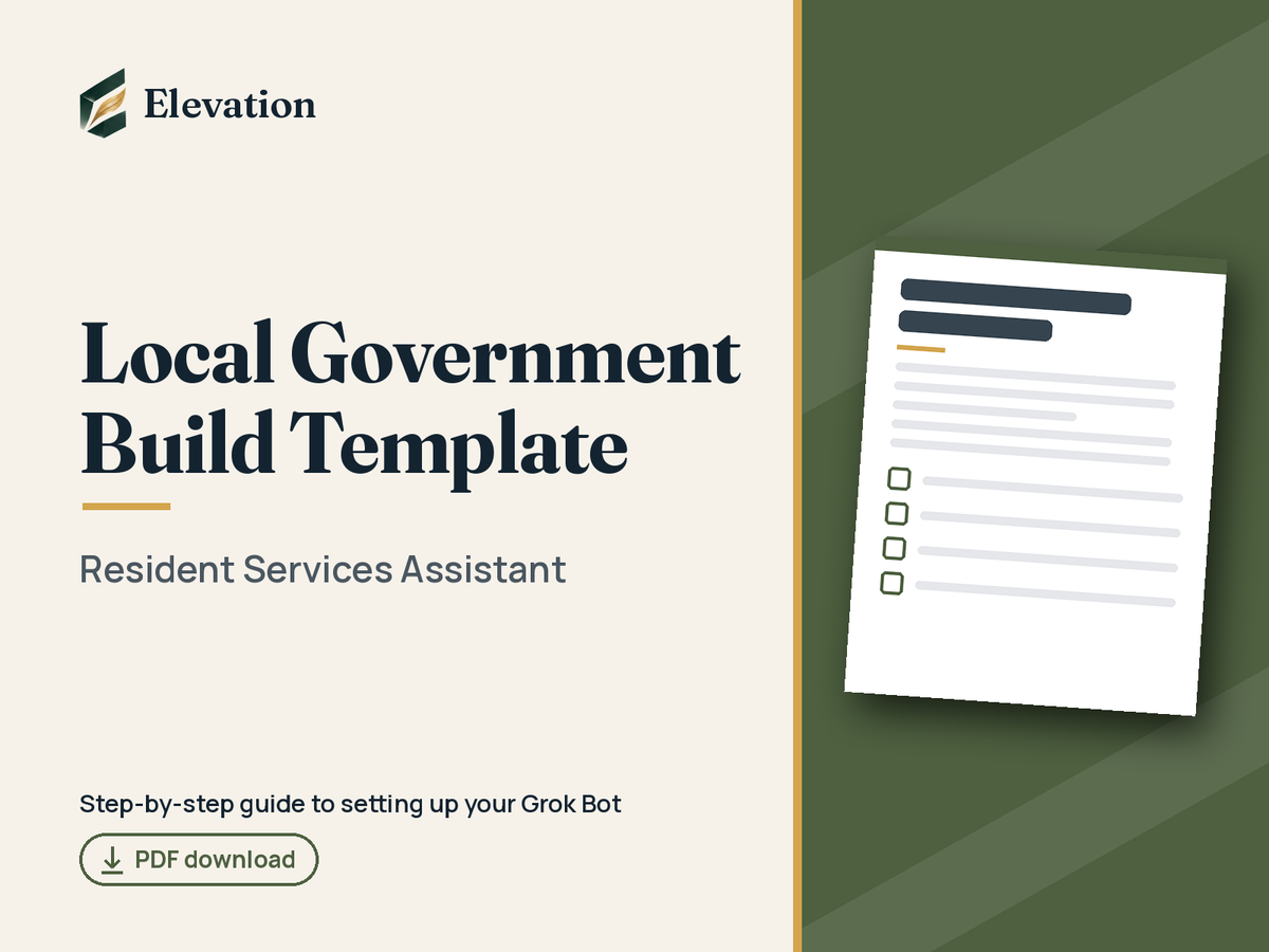Local Government Grok Bot Build Template: Resident Services Assistant cover