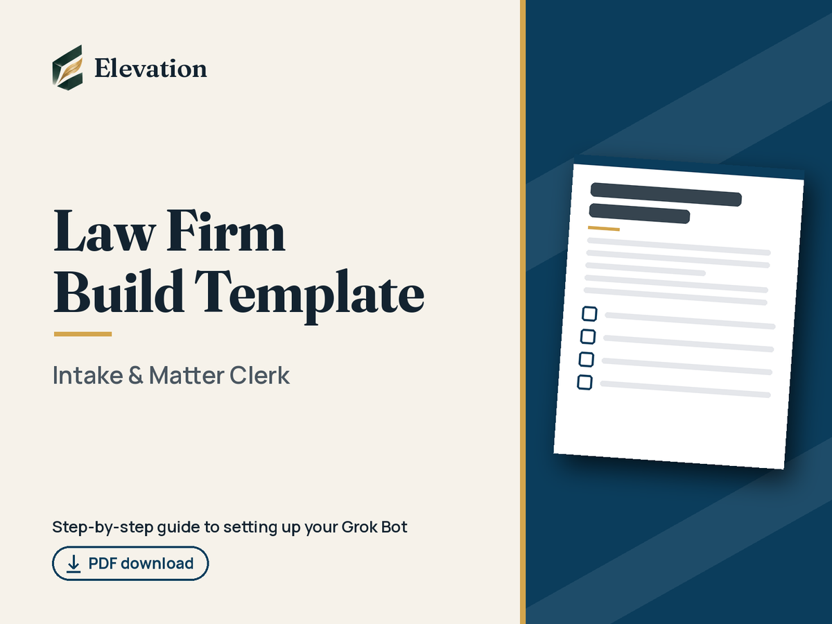 Law Firm Grok Bot Build Template: Intake & Matter Clerk cover