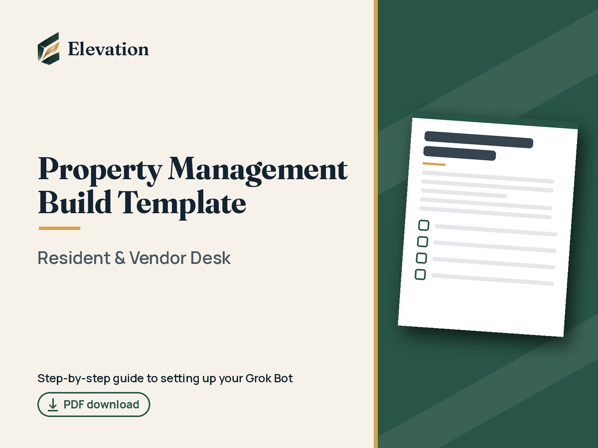 Property Management Grok Bot Build Template: Resident & Vendor Desk cover