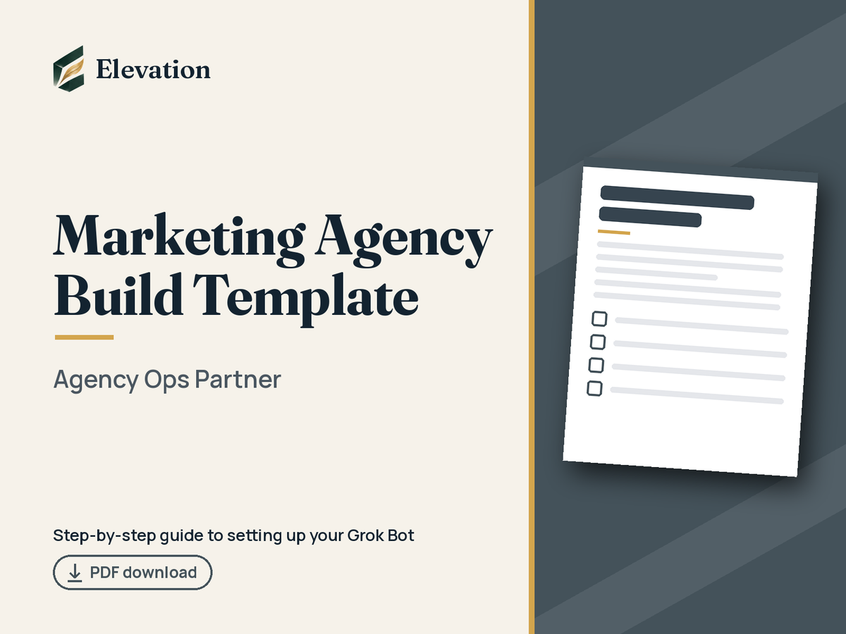 Marketing Agency Grok Bot Build Template: Agency Ops Partner cover