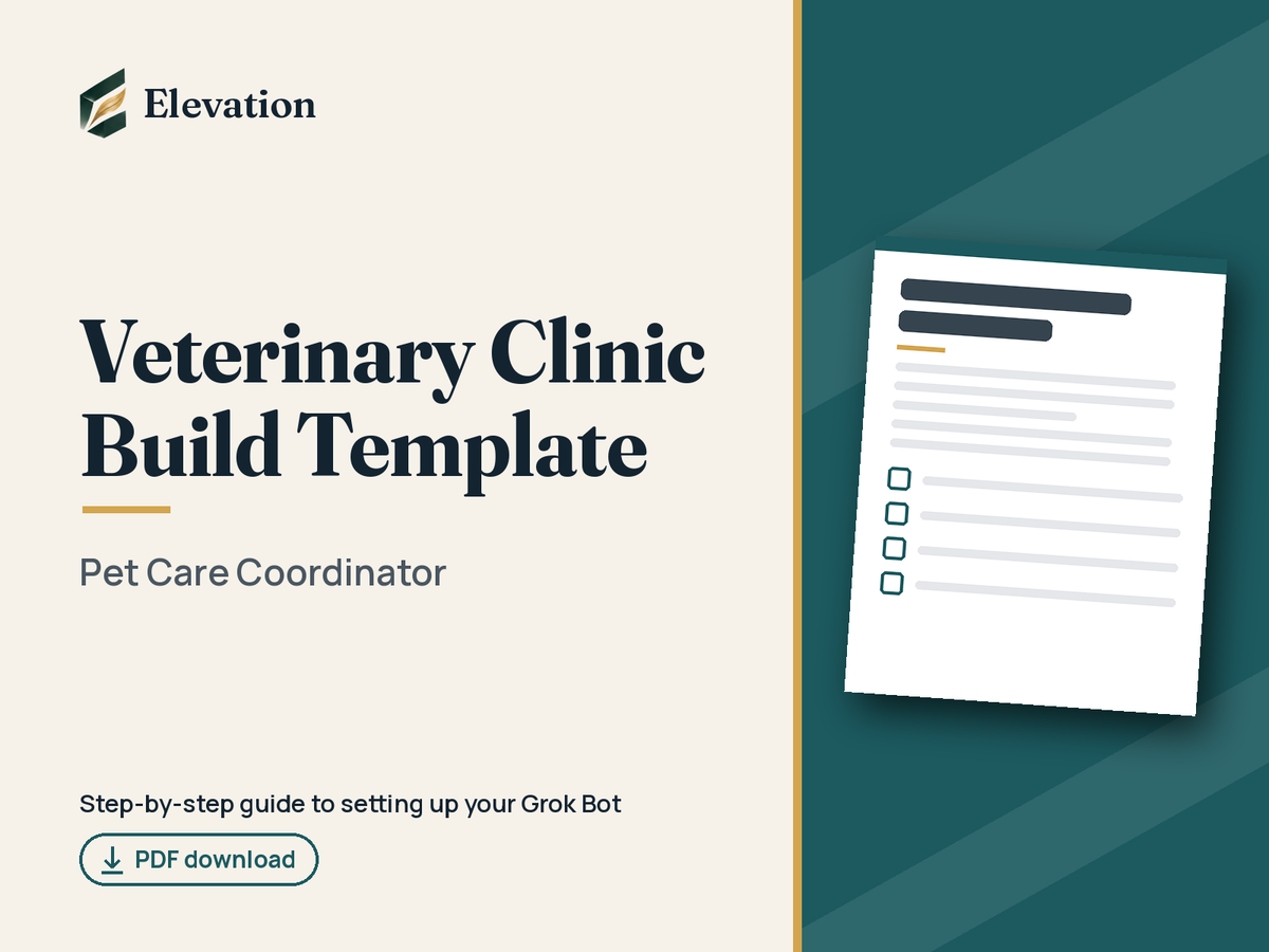 Veterinary Clinic Grok Bot Build Template: Pet Care Coordinator cover