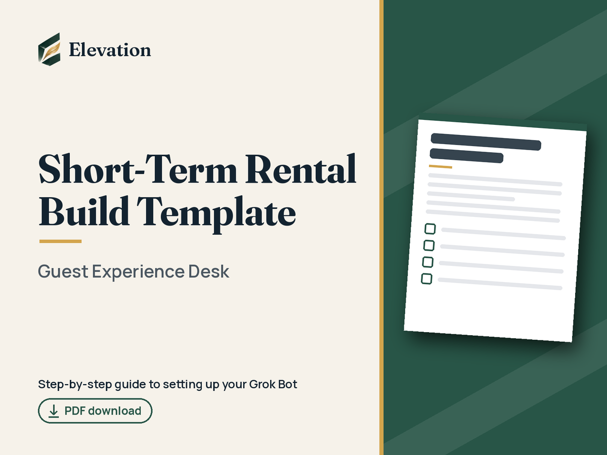 Short-Term Rental Grok Bot Build Template: Guest Experience Desk cover