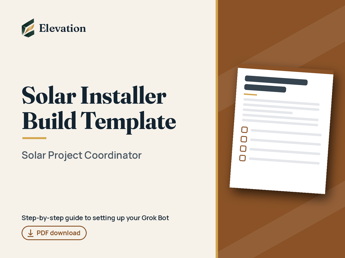 Solar Installer Grok Bot Build Template: Solar Project Coordinator cover