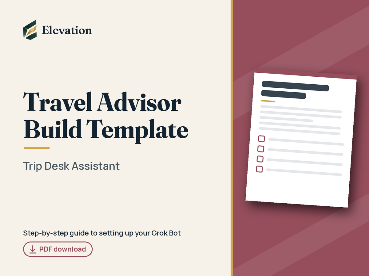 Travel Advisor Grok Bot Build Template: Trip Desk Assistant cover