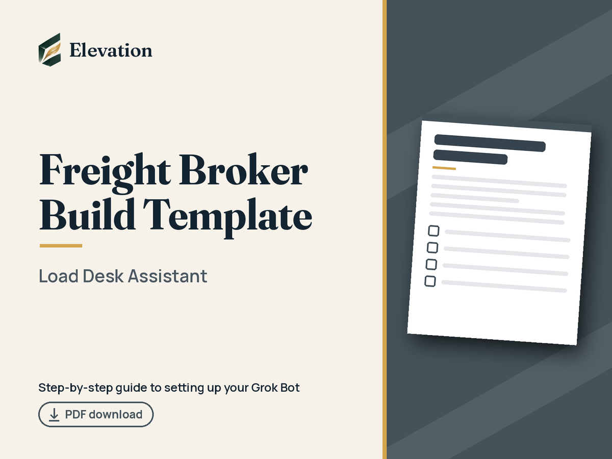 Freight Broker Grok Bot Build Template: Load Desk Assistant cover