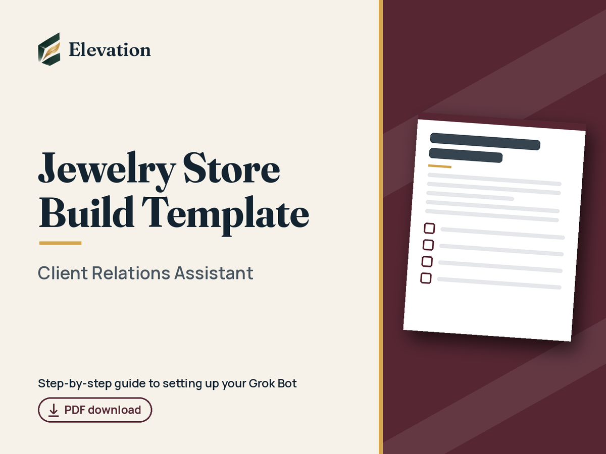 Jewelry Store Grok Bot Build Template: Client Relations Assistant cover