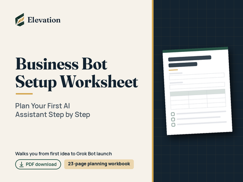 Business Bot Setup Worksheet: Plan Your First AI Assistant Step by Step cover