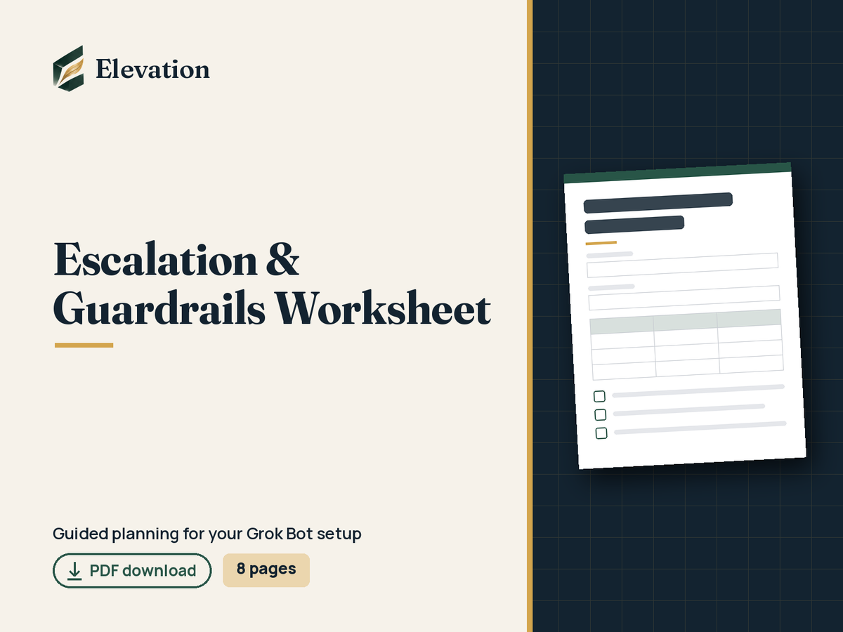 Escalation & Guardrails Worksheet cover