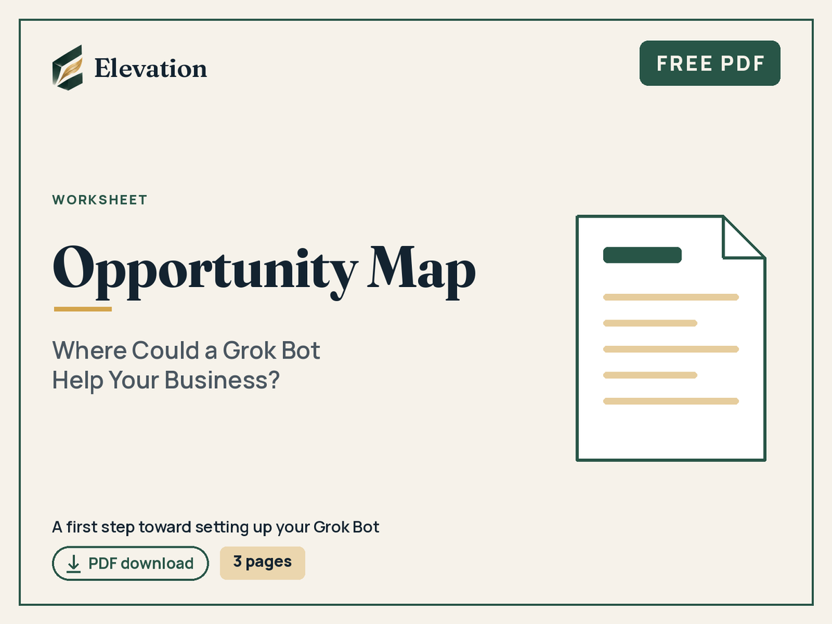 Where Could a Grok Bot Help Your Business? Opportunity Map cover